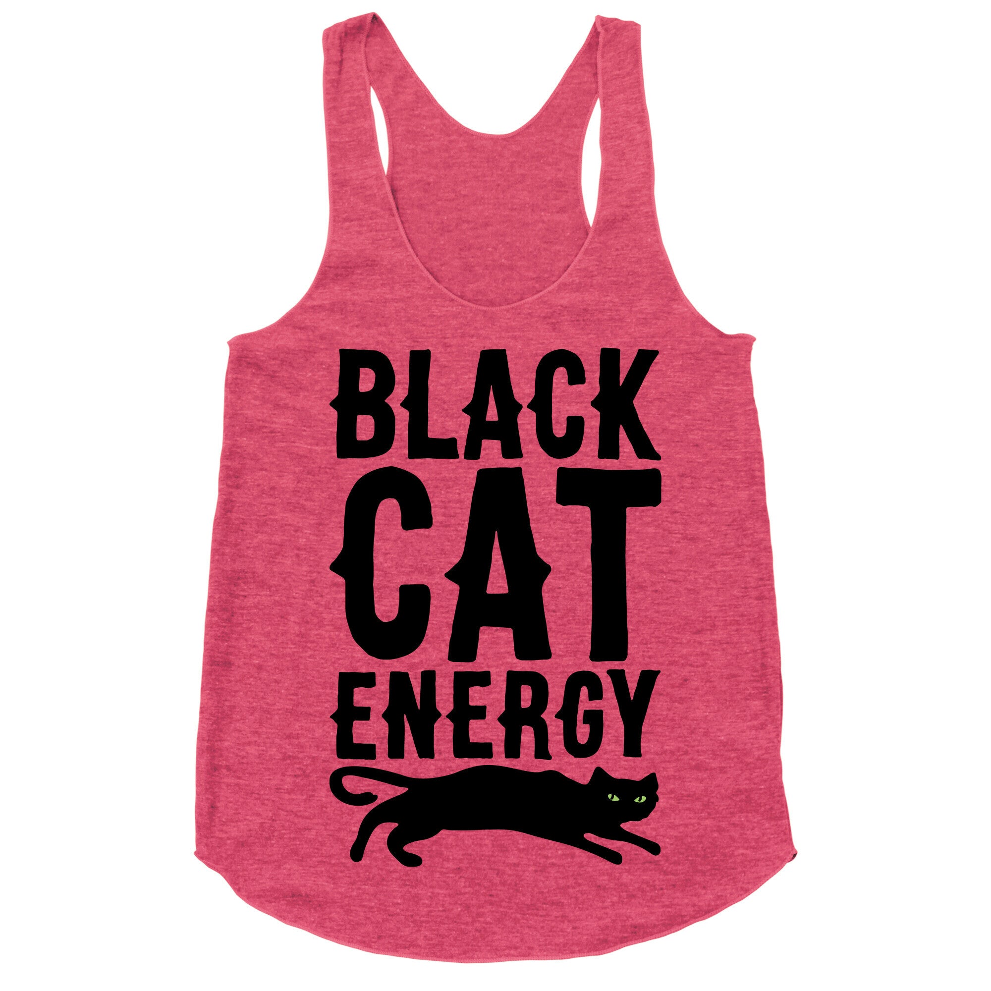 Black Cat Energy Parody Racerback Tank